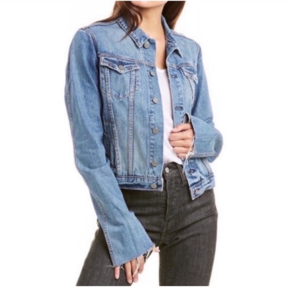 GRLFRND Bianca Cuff Denim Jacket Maiori